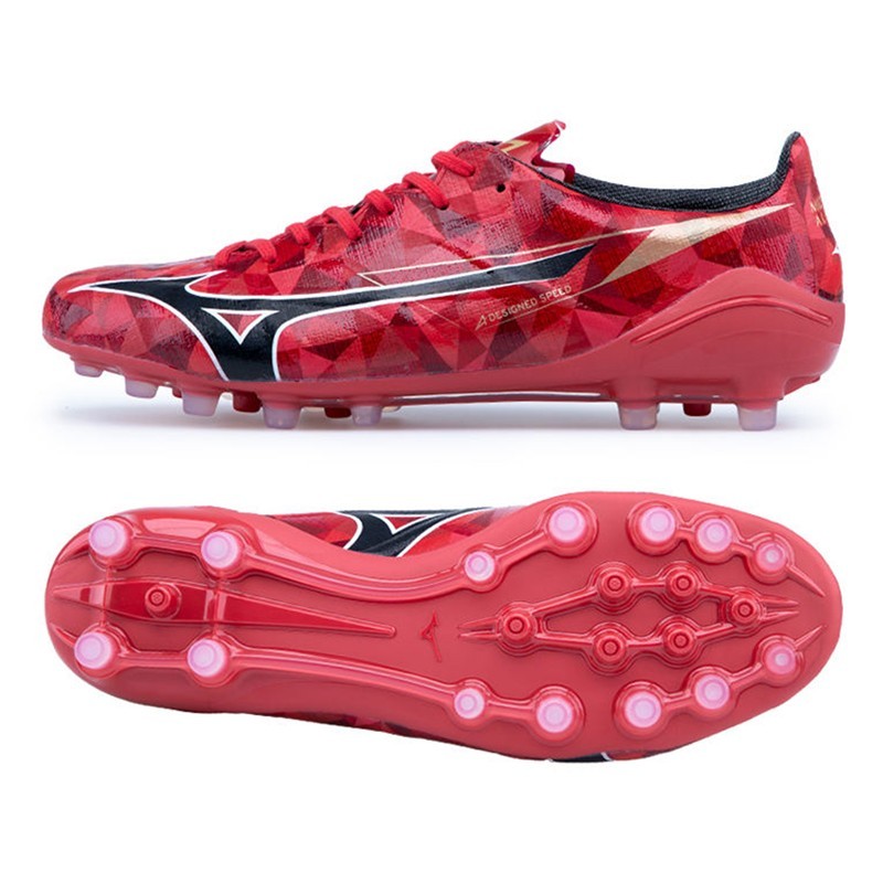 Mizuno Alpha II Elite AG P1GA256360 Red Mens Football Cleats