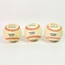 Official AA Baseball Yarn Wound 50 Genuine Leather GM 9" Set of 3 Baseballs