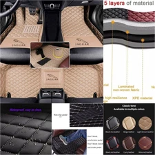 For Jaguar Car Floor Mats Waterproof All Weather Carpets Front & Rear Carpets