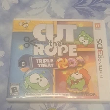Activision Cut the Rope: Triple Treat Nintendo 3DS Puzzle Game Manual 2D/3D