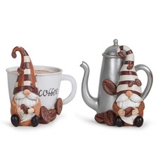 Hodao 2PCS Coffee Gnomes Decorations Accessories Swedish Tomte Gnome Figurines f