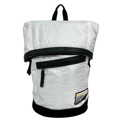 MASTER-PIECE White Black Nylon Suede Leather Backpack