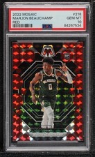 2022-23 Panini Mosaic Rookies Red Prizm MarJon Beauchamp #218 PSA 10 GEM MT 0r5l