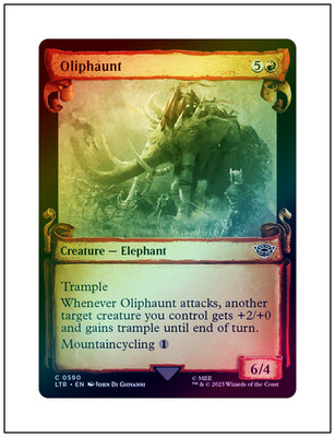 1x Oliphaunt, Showcase Scroll Foil, LOTR, Magic MTG NM