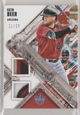 2022 Panini Diamond Kings DK Materials Holo Platinum Blue 11/25 Seth Beer uk2