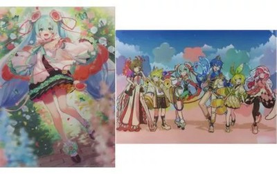 Hatsune Miku Clear file B. Hiyori Asahikawa & Kurumitsu A4 clear file set (2