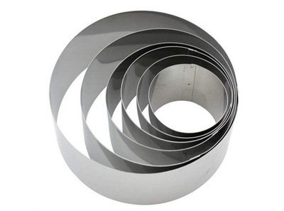Fackelmann 6-teiliges Dessertringe Set Edelstahl Silber Profi-Qualität