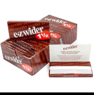 EZ Wider Rolling Paper 1 1/2 Cigarette Papers (Full Box of 24 Booklets) New seal