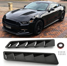 2pcs Glossy Black Car Hoods Vents Bonnet Cover Hood Scoop For Ford Mustang Gt 2pcs Glossy Black Car Hoods Vents Bonnet Cover Hood Scoop For Ford Mustang Gt