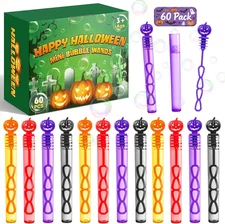 60 Pcs Halloween Bubble Wands, Halloween Party Favors for Kids Non Candy Goodie