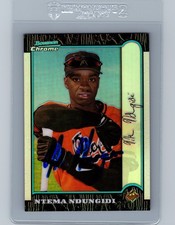 1999 Bowman Chrome REFRACTOR Ntema Ndungidi #129 AUTO AUTOGRAPHED SIGNED