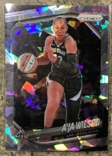 2025 Panini Prizm WNBA #76 A'Ja Wilson Cracked Ice Las Vegas Aces