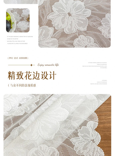 Tovaglia elegante in pizzo design country chic francese per matrimonio pranzo copritavolo - Foto 13 di 17