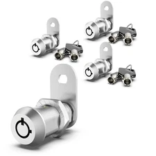 3 Pack 1-1/8 Cabinet Locks, Key, Keyed Alike, RV Storage, Compartment, Cam