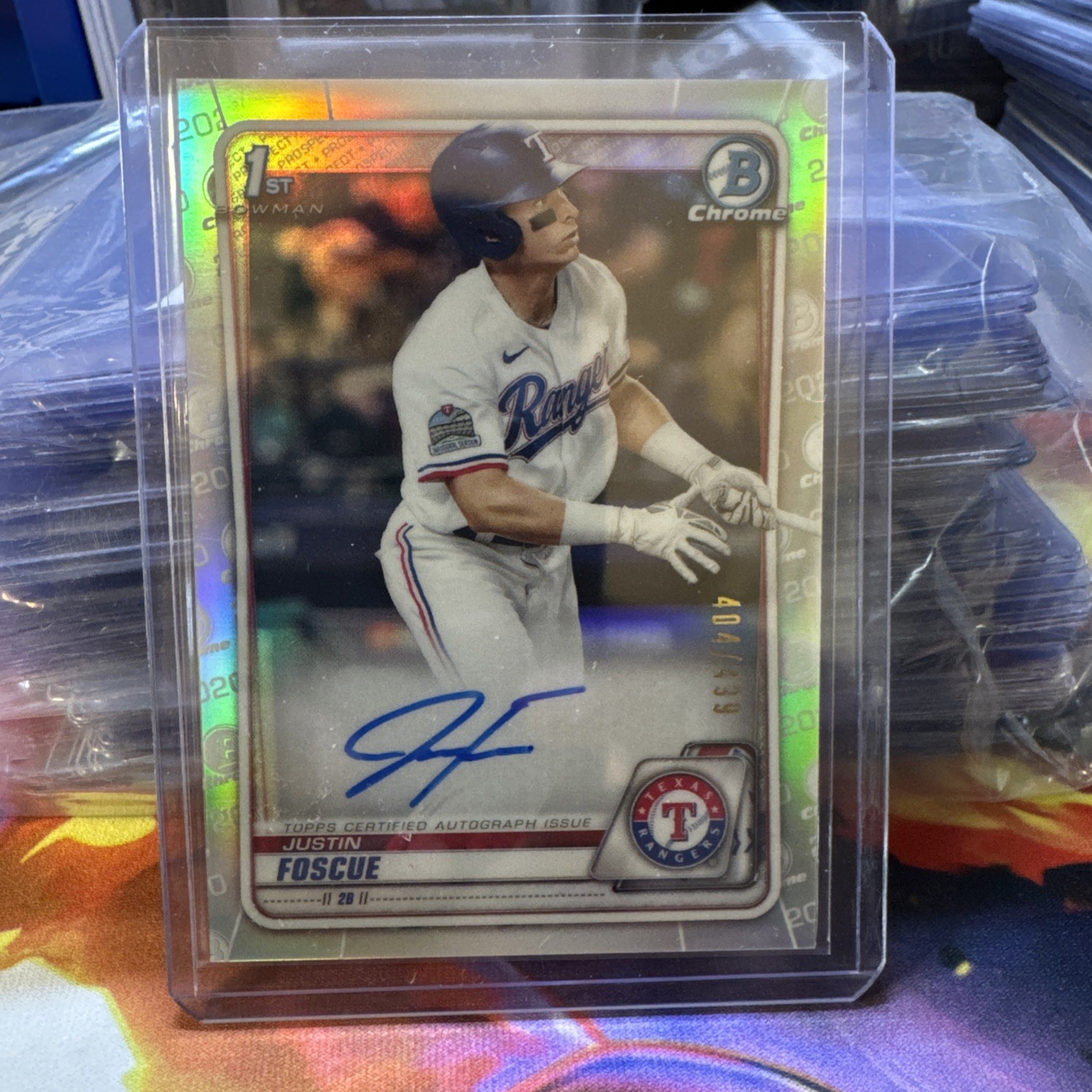 2020 Bowman Chrome CDA-JF Justin Foscue Silver Refractor Auto 404/499