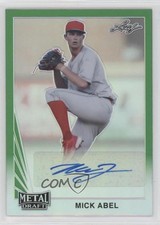 2021 Leaf Metal Draft 1990 Leaf Green Rainbow /10 Mick Abel #LA-MA1 Auto 0o6m