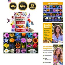 90,000+ Wildflower Seeds Mix 3oz 24 Varieties Non-GMO Perennial Flower Seeds ... 226.45 per gallon