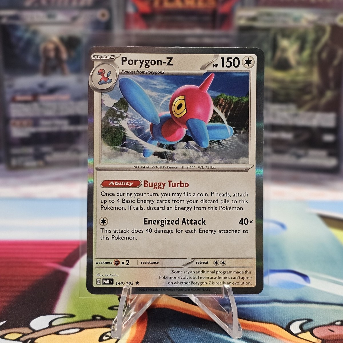 Porygon-Z Holographic Rare 144/182 Pokémon TCG Paradox Rift NM/M