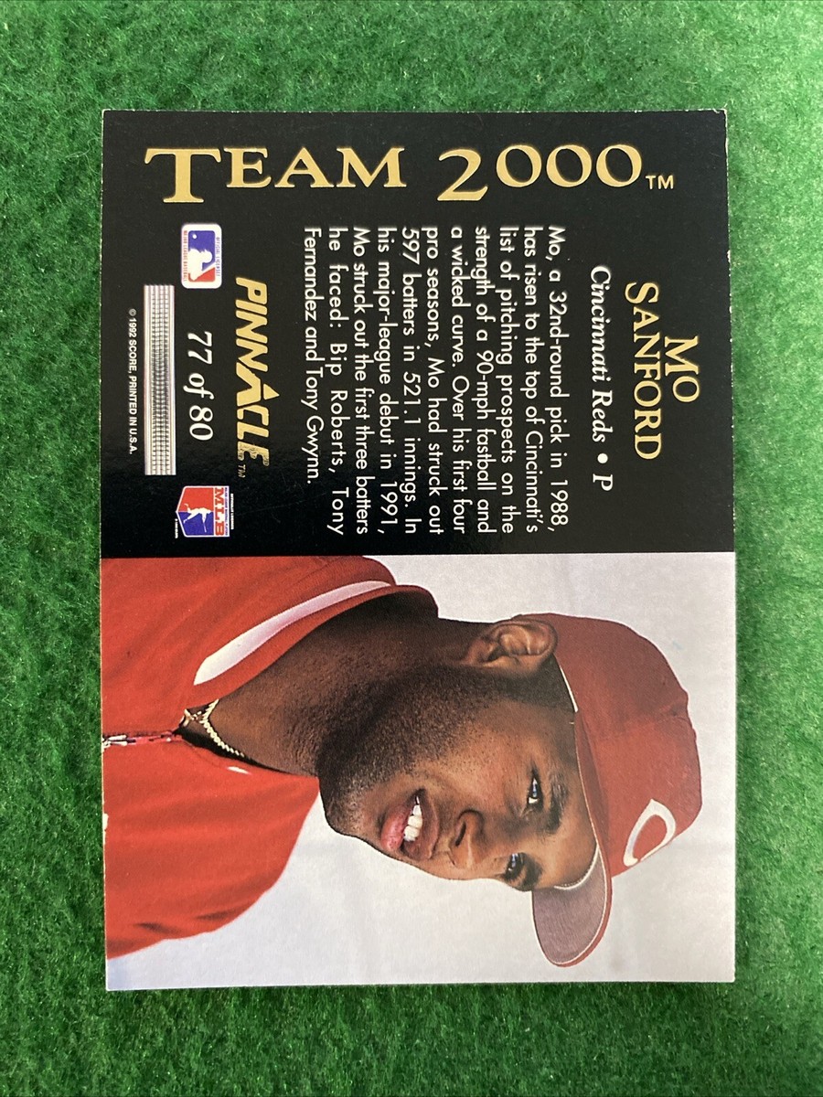 1992 Score Pinnacle #77 SP Team 2000 Mo Sanford Cincinnati Reds