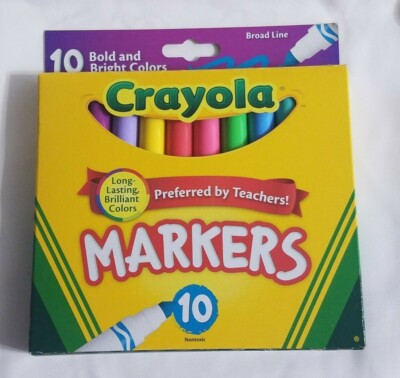 Crayola Bold Bright Broad Line Brilliant Markers Assorted Colors