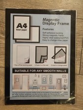 Image of 3x A4 Self Adhesive Magnetic Display Frame, A4 Magnetic Photo Pouch Waterproof