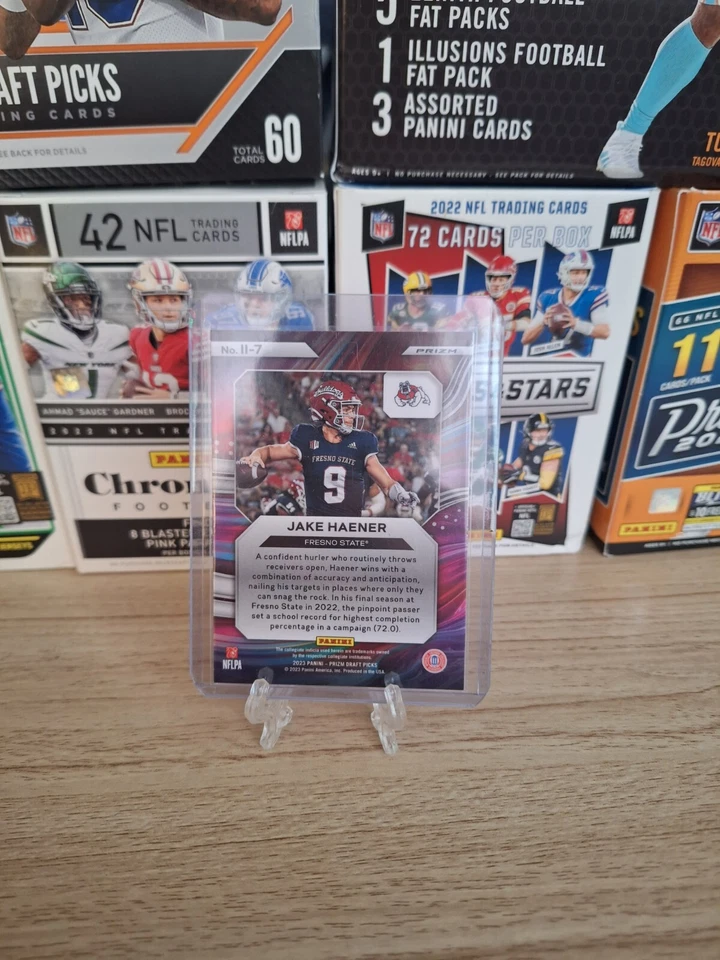 2023 Panini Prizm Draft Picks Instant Impact Jake Haener  - Image 2 of 2