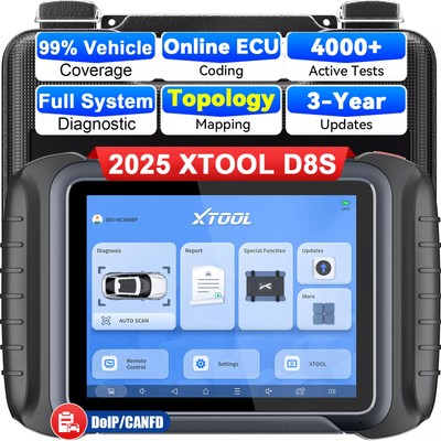 XTOOL D8S Profi OBD2 Diagnosegerät ALLE SYSTEM ECU Codierung Mit TOPOLOGY MAP DE