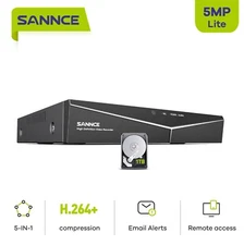 SANNCE 8CH 5MP 5in1 DVR 1TB CCTV Video Recorder HDMI for Security Camera System