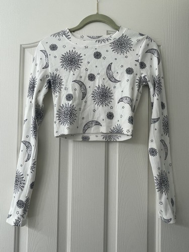 forever 21 white long sleeve crop top