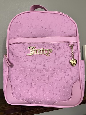 Juicy Couture Pink backpack Bag with Heart Charm New Juicy Couture Pink backpack Bag with Heart Charm New is  main image 2