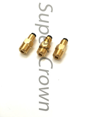 Pack of 3 Brass Lube Metering Check Valve 4mm Inline Connector PST 5 Showa