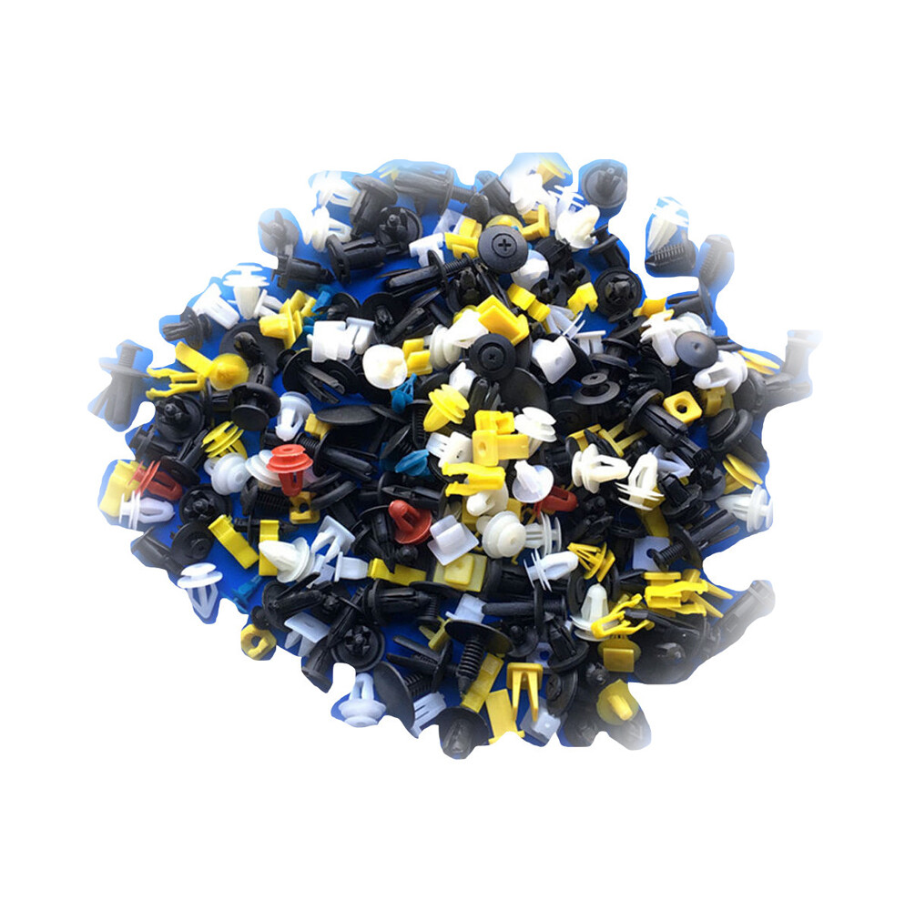 100Pcs Car Rivet Fastener Clips Push Pin Bumper Fender Panel Plastic Accessories