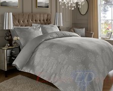 Image of Luxury Damask Jacquard Duvet Cover Set 600TC CottonRich Bedding With Pillowcases