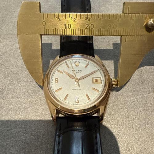Rolex Oyster Date Chronometer Solid Gold Antique Vintage Hand Winding Wristwatch - Picture 7 of 11