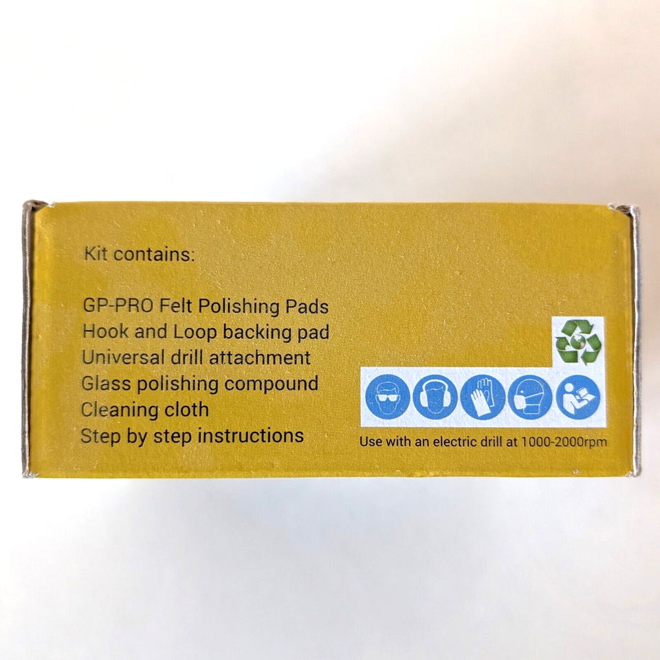 Glass Polish 21005 (3") Windshield Polishing Kit for Automotive Glass