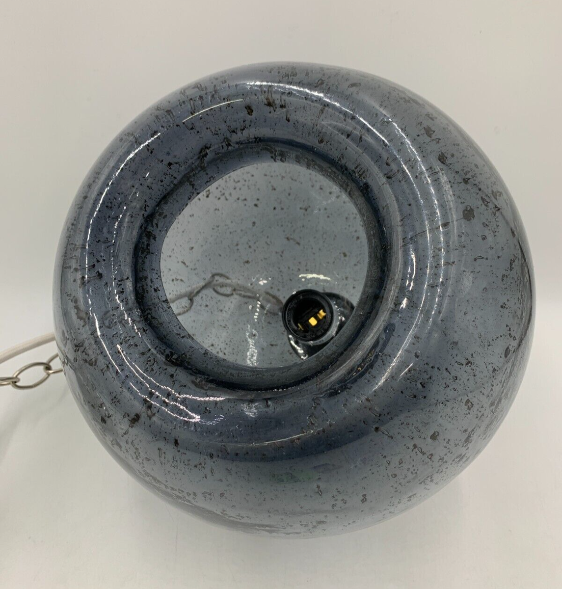 Pottery Barn Dundee Glass Pendant Blue 11