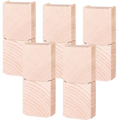 8 Pcs Wooden Train Track Risers Elevated Wood Train Track Set Wooden Train