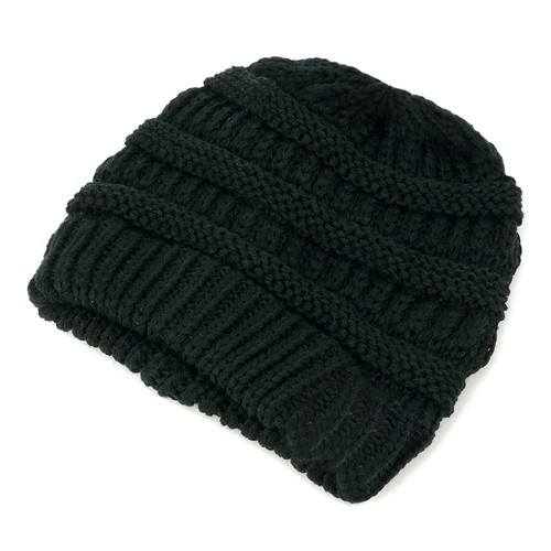 Kids Solid Ribbed Knit Warm Beanie Hat - Picture 5 of 13