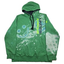Under Armour Mens Medium Green Polyester Long Sleeve Hoodie Pullover Jacket