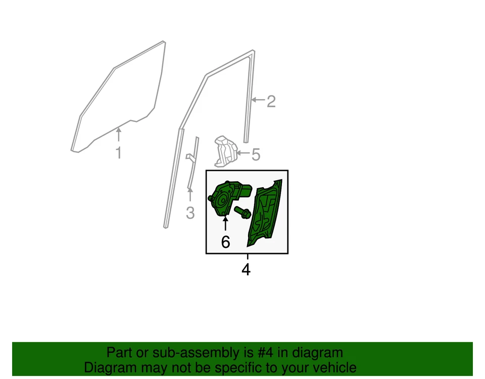 Regulador de ventana genuino Land-Rover 2008-2014 LR4 Range Rover Sport LR3 LR052111 Foto 2 de 2