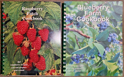 Vtg PBs, Raspberry Patch & Blueberry Farm Cookbook by Wildwood Farm VT, 2001