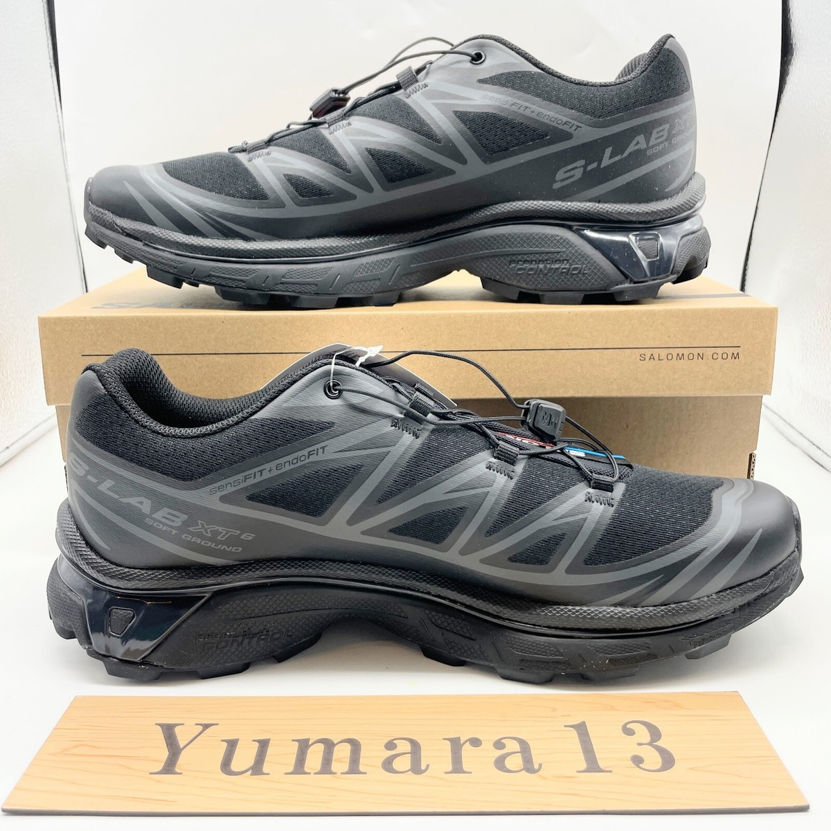 Salomon XT-6 Triple Black Sneakers L41086600 Men's Size | eBay