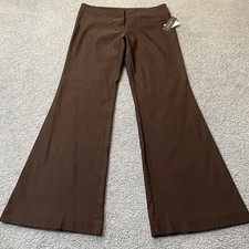 Land N Sea Flare Pants Women’s 12 Brown High Rise Pockets Casual Career Classic