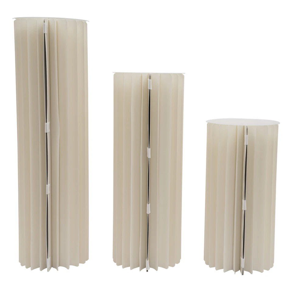 Estante de exhibición cilindro mesa postre decoración fiesta flores boda 3 piezas Foto 2 de 4