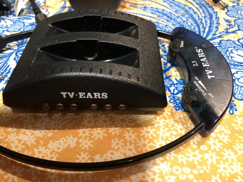 TV Ears Wireless Hearing Analog Transmitter Dual Charger Base2.3, Audio Cables eBay
