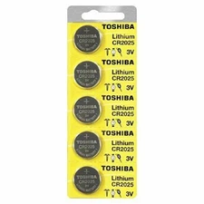 5 X New Original Toshiba CR2025 CR 2025 3V LITHIUM BATTERY BR2025 Watch EXP 2032