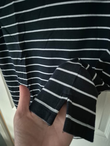 Helly Hansen Mens Navy/White Striped Polo Shirt Outdoors Organic Cotton Size 2XL - Picture 4 of 6