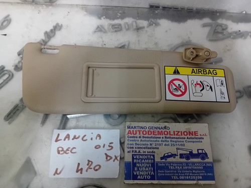LANCIA YPSILON 2015 BEIGE RIGHT WING SUN VISOR