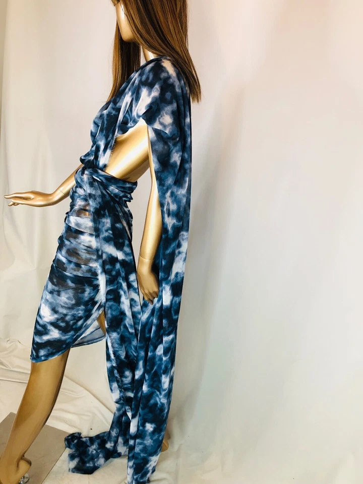 LOT Designer Fabric Essentials Alexander McQueen-inspo Chiffon Poly Sheer Cloud - Image 2 of 4