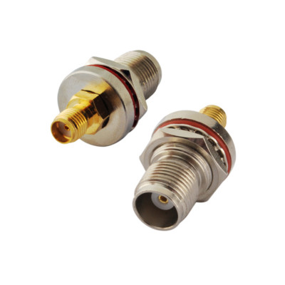 2-pack SMA Female to TNC Female Sealed Bulkhead Mount Connector Adapter